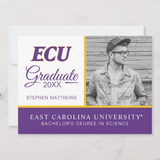 Universiteit van East Carolina | ECU LOGO Kaart (Voorkant)
