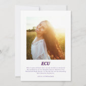 Universiteit van East Carolina | ECU LOGO Kaart (Achterkant)