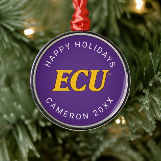 Universiteit van East Carolina | ECU LOGO Metalen Ornament (Boom)