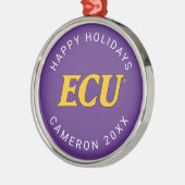 Universiteit van East Carolina | ECU LOGO Metalen Ornament (Links)