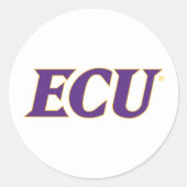 Universiteit van East Carolina | ECU LOGO Ronde Sticker (Voorkant)