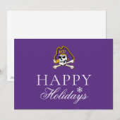 Universiteit van East Carolina | ECU Piraten 2 Feestdagenkaart (Voorkant / Achterkant)