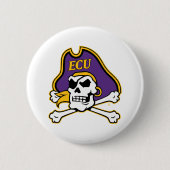 Universiteit van East Carolina | ECU Piraten Ronde Button 5,7 Cm (Voorkant)