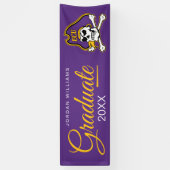 Universiteit van East Carolina | ECU Piraten Spandoek (Verticaal)