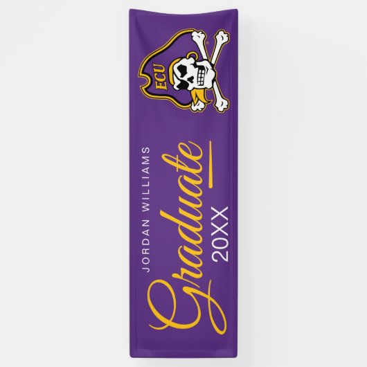 Universiteit van East Carolina | ECU Piraten Spandoek (Verticaal)