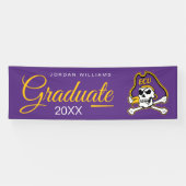 Universiteit van East Carolina | ECU Piraten Spandoek (Horizontaal)