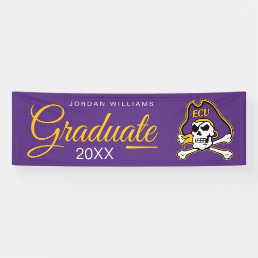 Universiteit van East Carolina | ECU Piraten Spandoek (Horizontaal)