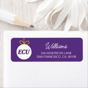 Universiteit van East Carolina LOGO   2 ECU Etiket