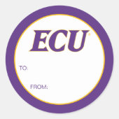 Universiteit van East Carolina LOGO | 2 ECU Ronde Sticker (Voorkant)