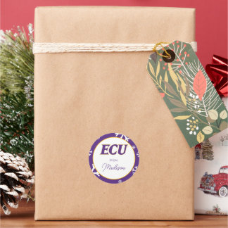 Universiteit van East Carolina LOGO | 2 ECU Ronde Sticker
