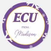 Universiteit van East Carolina LOGO | 2 ECU Ronde Sticker (Voorkant)