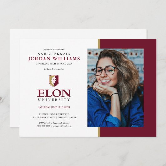 Universiteit van Elon Aankondiging (Voorkant / Achterkant)