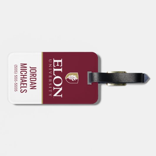 Universiteit van Elon Bagagelabel (Achterkant horizontaal)