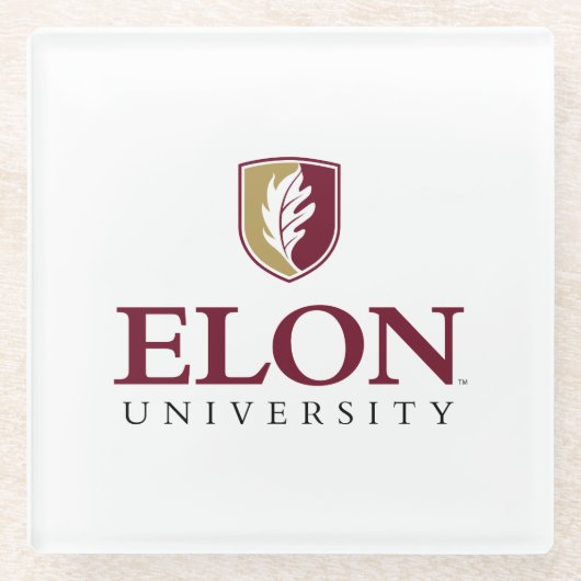 Universiteit van Elon Glazen Onderzetter (Voorkant)
