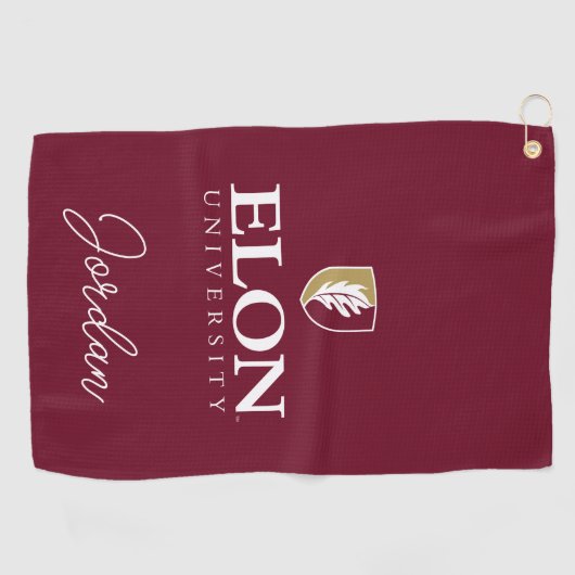 Universiteit van Elon Golfhanddoek (Horizontaal)