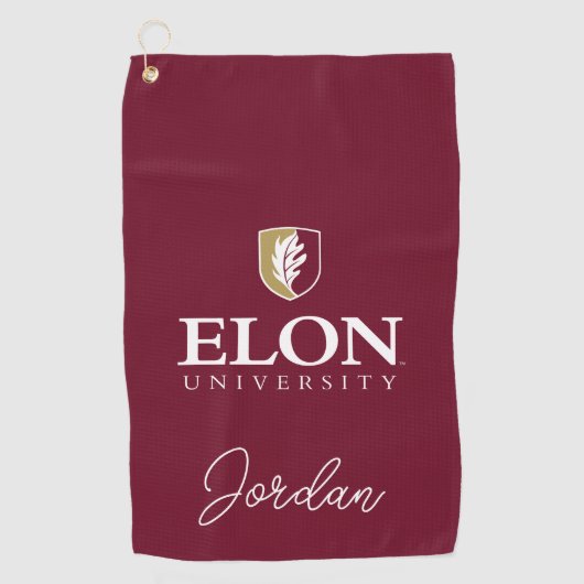 Universiteit van Elon Golfhanddoek (Voorkant)