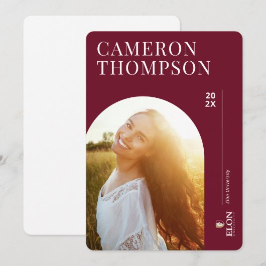 Universiteit van Elon Kaart (Voorkant / Achterkant)