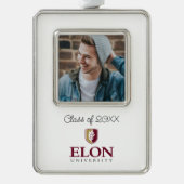 Universiteit van Elon | Klasse van 20XX Verzilverd Omlijst Ornament (Voorkant)