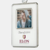 Universiteit van Elon | Klasse van 20XX Verzilverd Omlijst Ornament (Links)