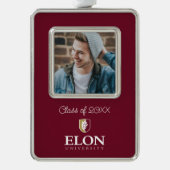 Universiteit van Elon | Klasse van 20XX Verzilverd Omlijst Ornament (Voorkant)