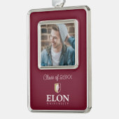Universiteit van Elon | Klasse van 20XX Verzilverd Omlijst Ornament (Links)