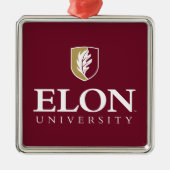Universiteit van Elon Metalen Ornament (Voorkant)
