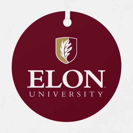 Universiteit van Elon Metalen Ornament (Voorkant)