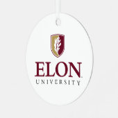 Universiteit van Elon Metalen Ornament (Voorkant links)