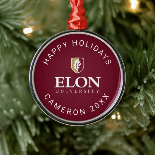 Universiteit van Elon Metalen Ornament (Boom)