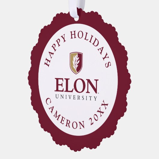 Universiteit van Elon Ornament Kaart (Links)