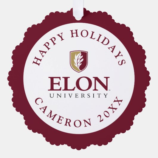 Universiteit van Elon Ornament Kaart (Voorkant)