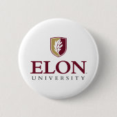 Universiteit van Elon Ronde Button 5,7 Cm (Voorkant)