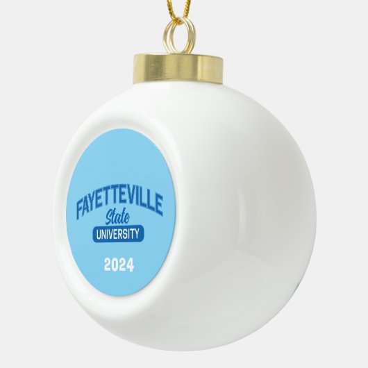 Universiteit van Fayetteville Keramische Bal Ornament (Rechts)
