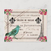 Universiteit van Frankrijk Frans Briefkaart (Voorkant)