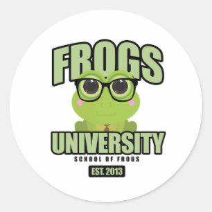 Universiteit van Frogs Ronde Sticker