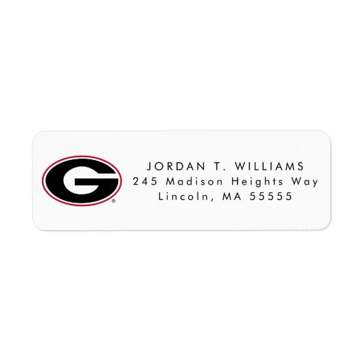 Universiteit van Georgia | AFSTUDEREN Etiket (Voorkant)
