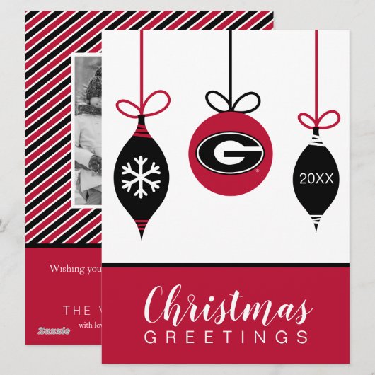 Universiteit van Georgia | Vakantie Feestdagenkaart (Voorkant / Achterkant)