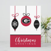 Universiteit van Georgia | Vakantie Feestdagenkaart (Staand voorkant)