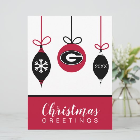 Universiteit van Georgia | Vakantie Feestdagenkaart (Staand voorkant)
