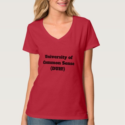 Universiteit van Gezond Verstand | Grappig | T-shirt (Voorkant)