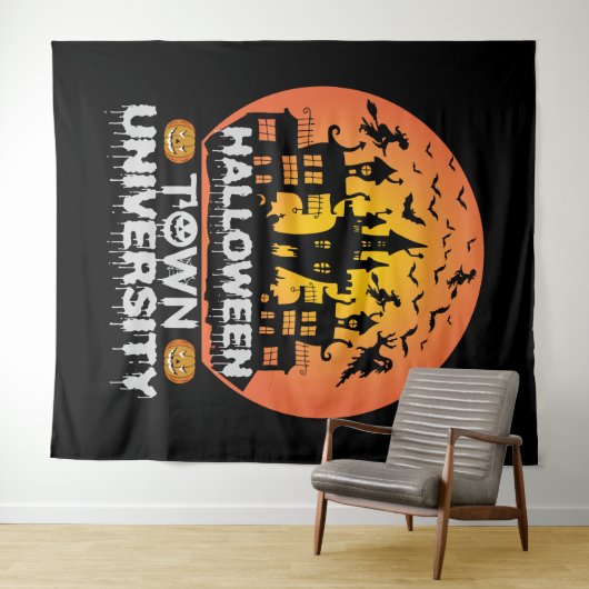 Universiteit van Halloween Wandkleed (In Situ (horizontaal))