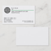 Universiteit van het Leven - Groene Regel Visitekaartje (Voorkant / Achterkant)