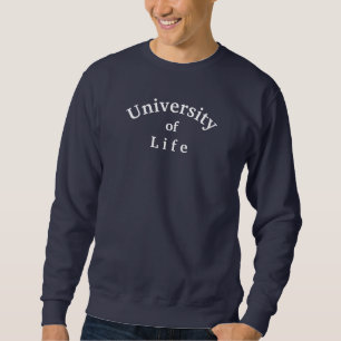 Universiteit van het Leven Quote Navy Blauwe Sweat Trui