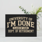 Universiteit Van Ik Ben Klaar Klas Van 2026 Pensio Kaart (Staand voorkant)