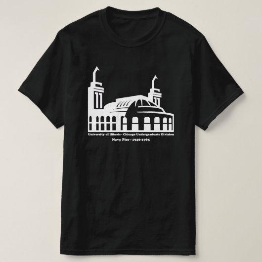 Universiteit van Illinois, Navy Pier, Chicago, IL T-shirt (Design voorkant)