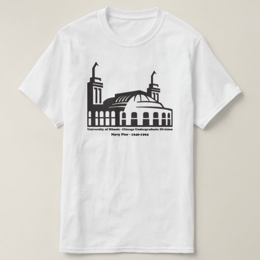 Universiteit van Illinois, Navy Pier, Chicago, IL T-shirt (Design voorkant)