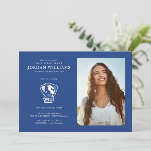 Universiteit van Illinois Panthers Logo Aankondiging (Staand voorkant)