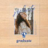 Universiteit van Illinois Panthers Logo Acryl Uitnodigingen (Voorkant)