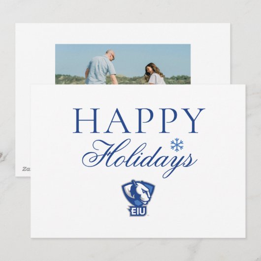 Universiteit van Illinois Panthers Logo Feestdagenkaart (Voorkant / Achterkant)