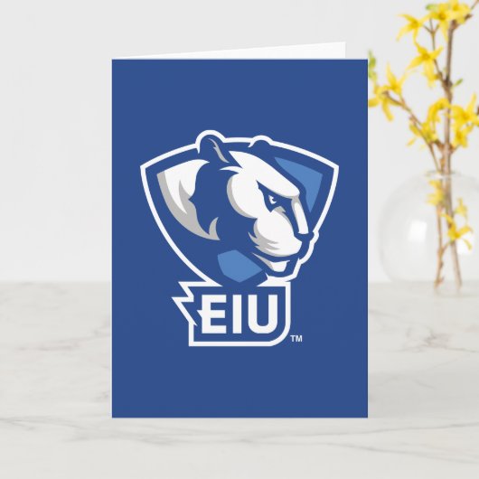 Universiteit van Illinois Panthers Logo Kaart (Gele Bloem)
